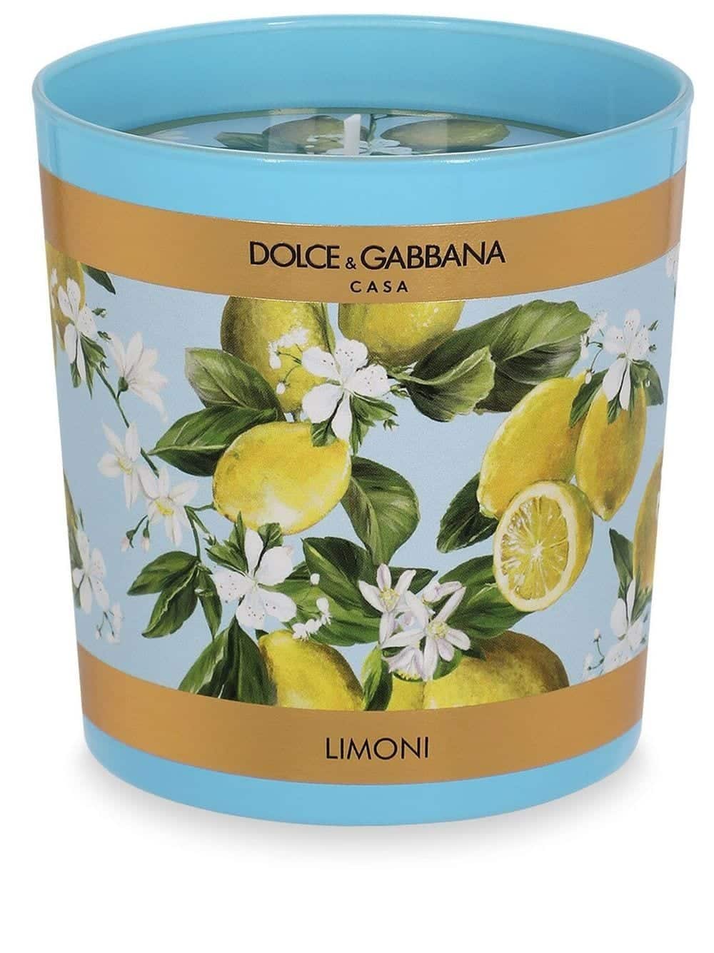 Dolce & Gabbana Geurkaars met citroenprint (250g) - Blauw