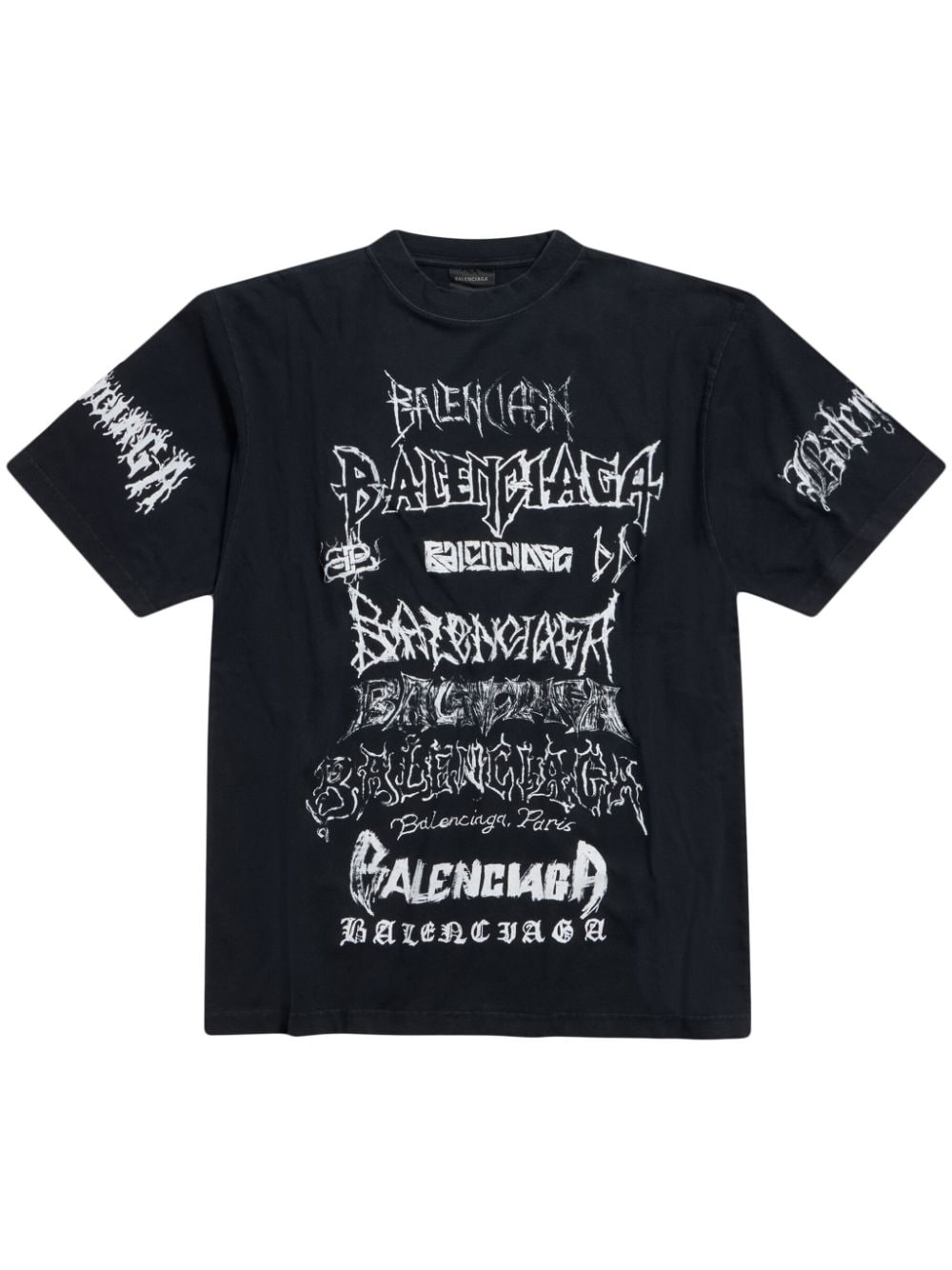 Balenciaga Katoenen T-shirt met print - Zwart