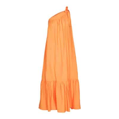 Oranje Asymmetrische Jurk met Off-Shoulder Design Co'Couture , Orange , Dames