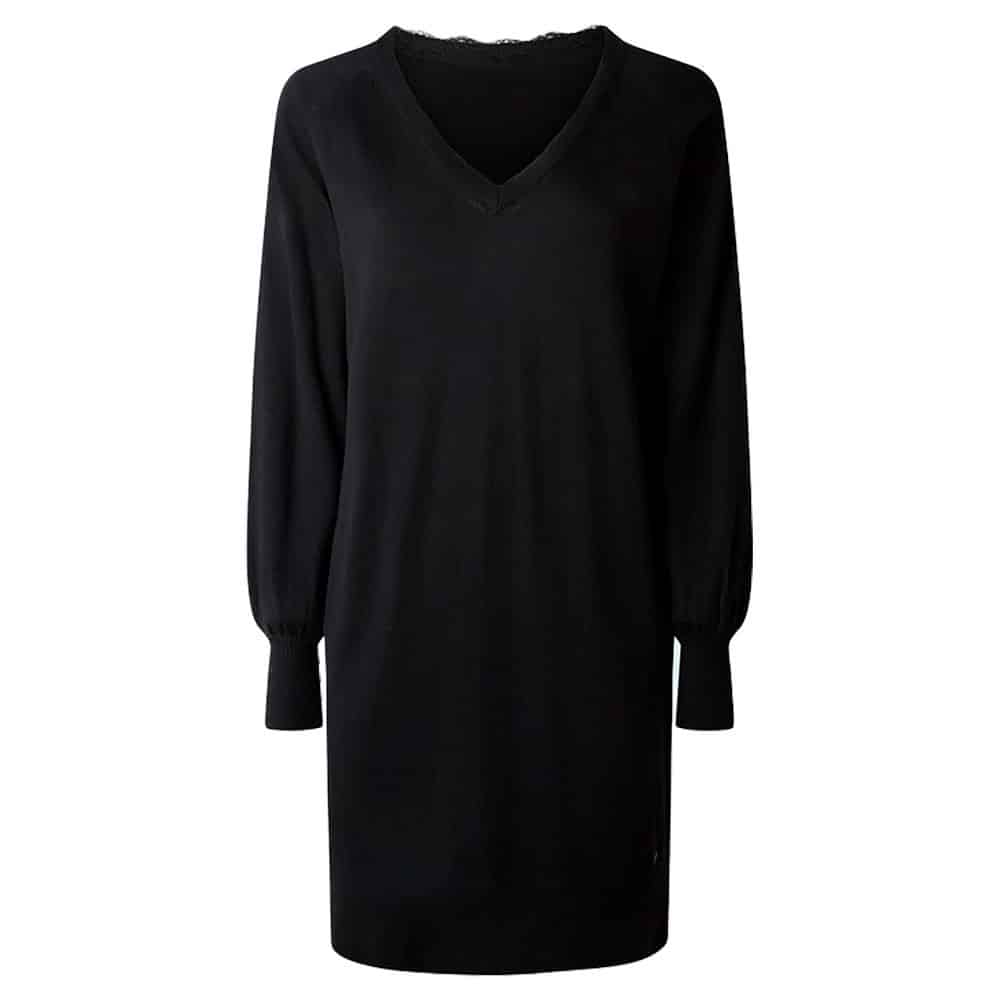 Pepe Jeans Suri Long Sleeve Dress Sweater Zwart S Vrouw