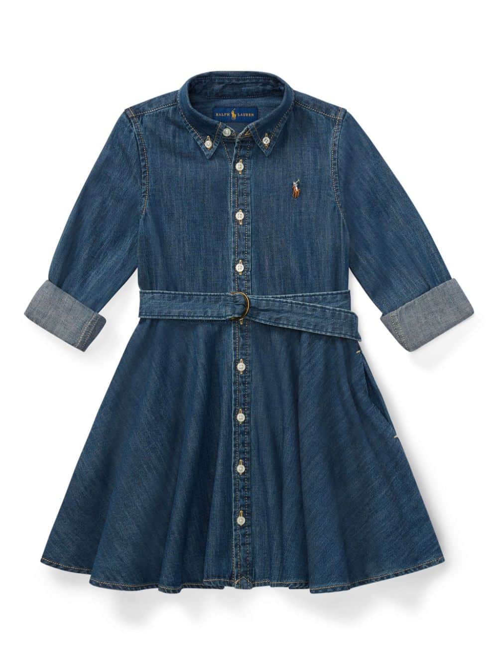 Ralph Lauren Kids denim dress - Blauw