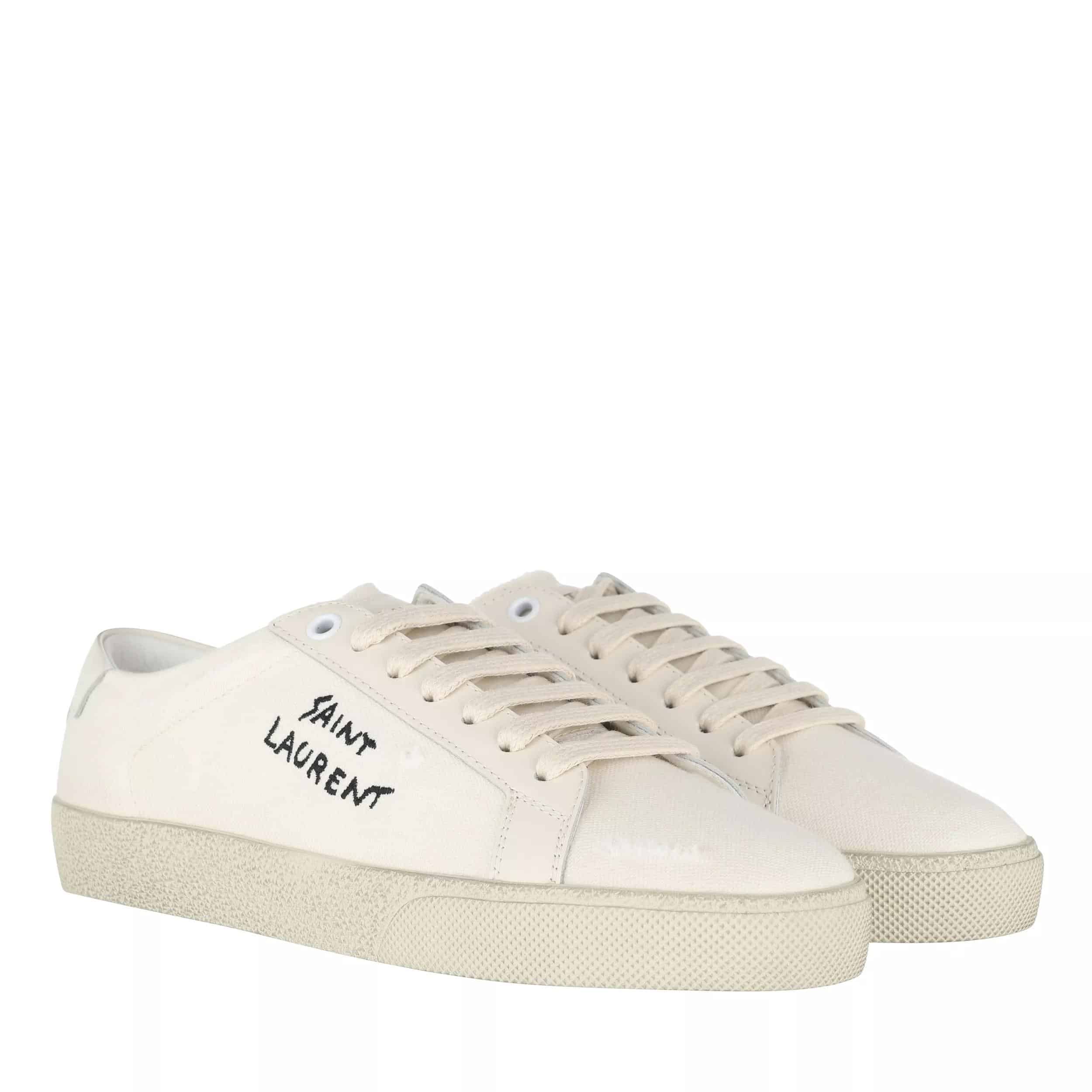 Saint Laurent Sneakers - Canvas Logo Sneaker in wit