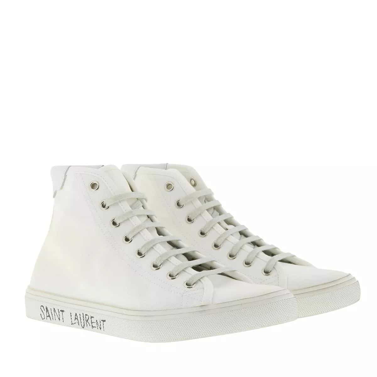 Saint Laurent Sneakers - Malibu Hightop Sneaker in wit