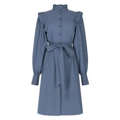 Stijlvolle Kamelia Jurk in Mid Blue Jane Lushka , Blue , Dames