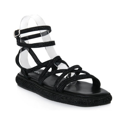 Amelia 06 Zwarte Sandalen Liu Jo , Black , Dames