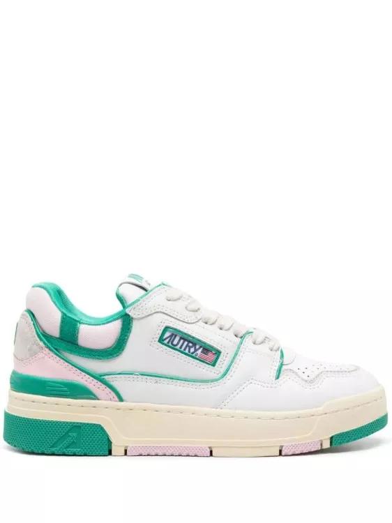 Autry International Sneakers - Clc Green Leather Sneakers in wit