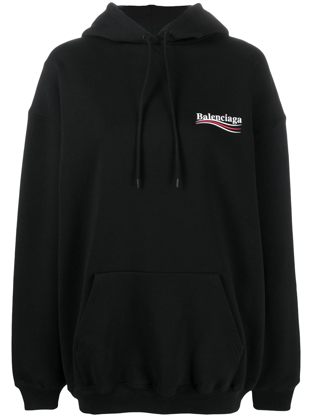 Balenciaga Hoodie met logoprint - Zwart