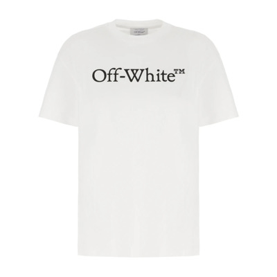 Casual Katoenen T-Shirt Off White , White , Dames