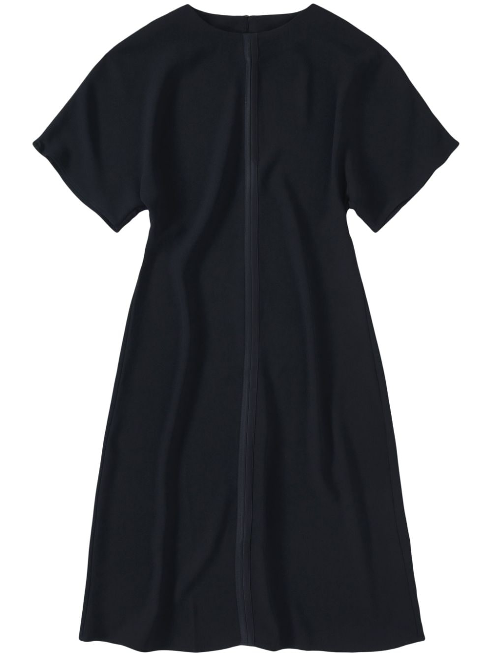 Closed Midi-jurk met ronde hals - Zwart