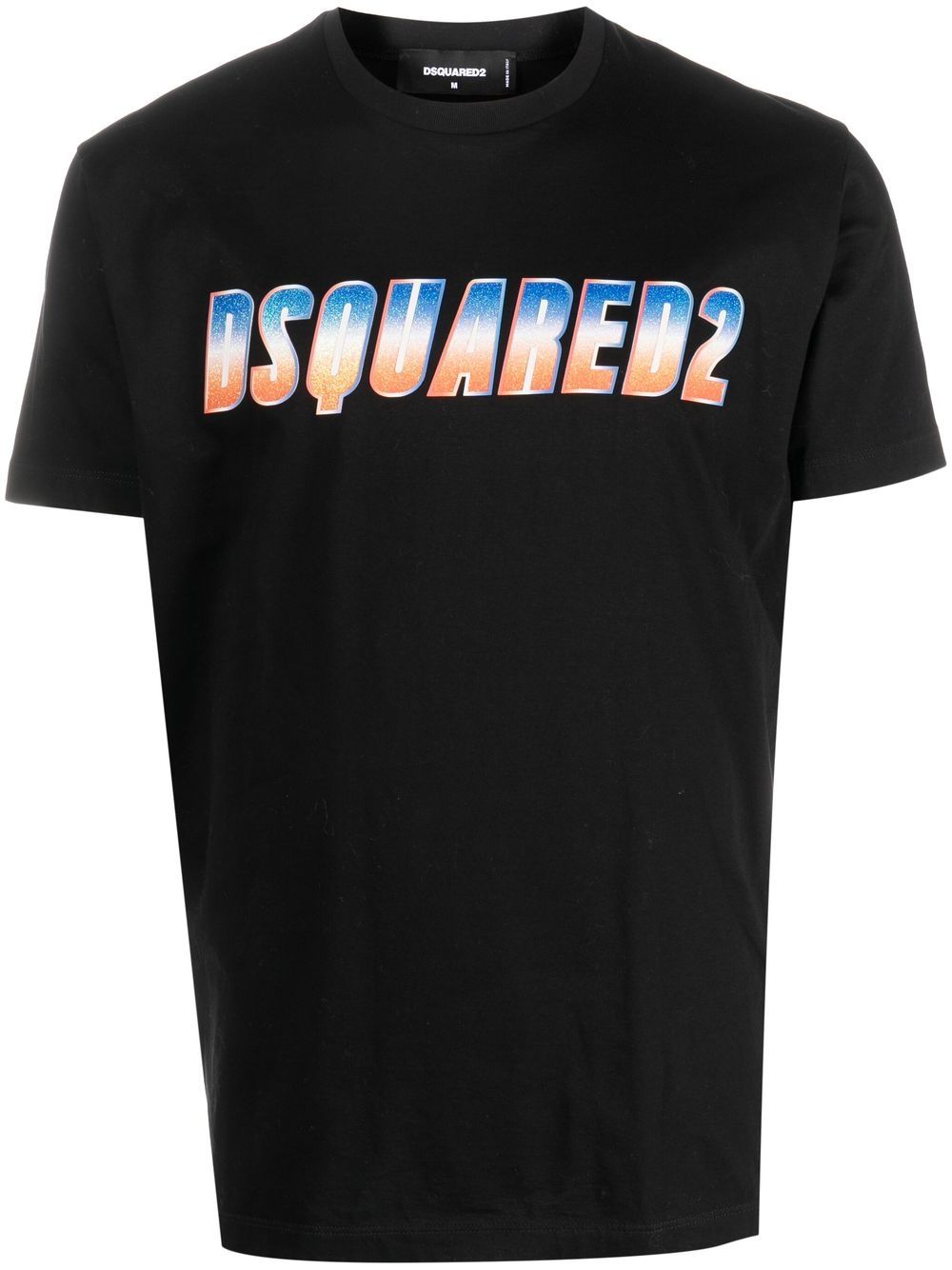 Dsquared2 glitter logo-print T-shirt - Zwart