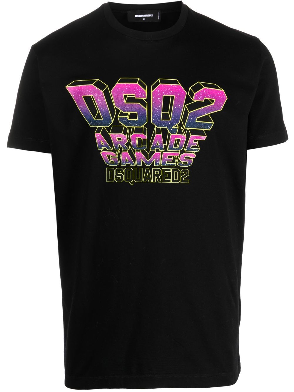 Dsquared2 graphic-print cotton T-shirt - Zwart