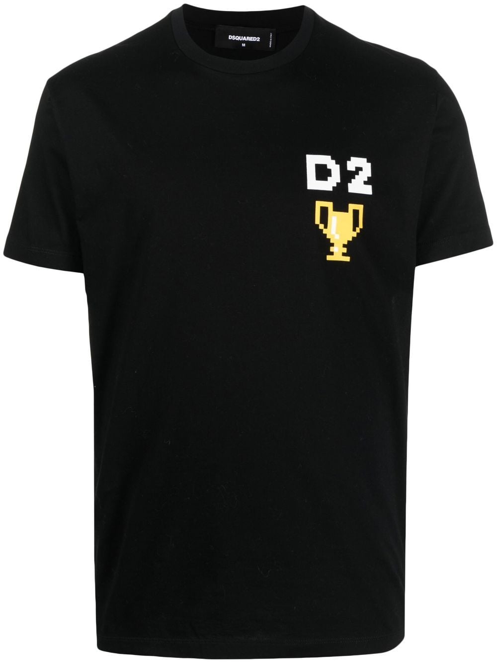Dsquared2 pixel-print short-sleeve T-shirt - Zwart