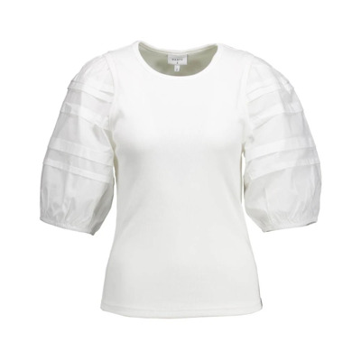 Elegant Elyse Wit Pofmouw T-Shirt Dante 6 , White , Dames