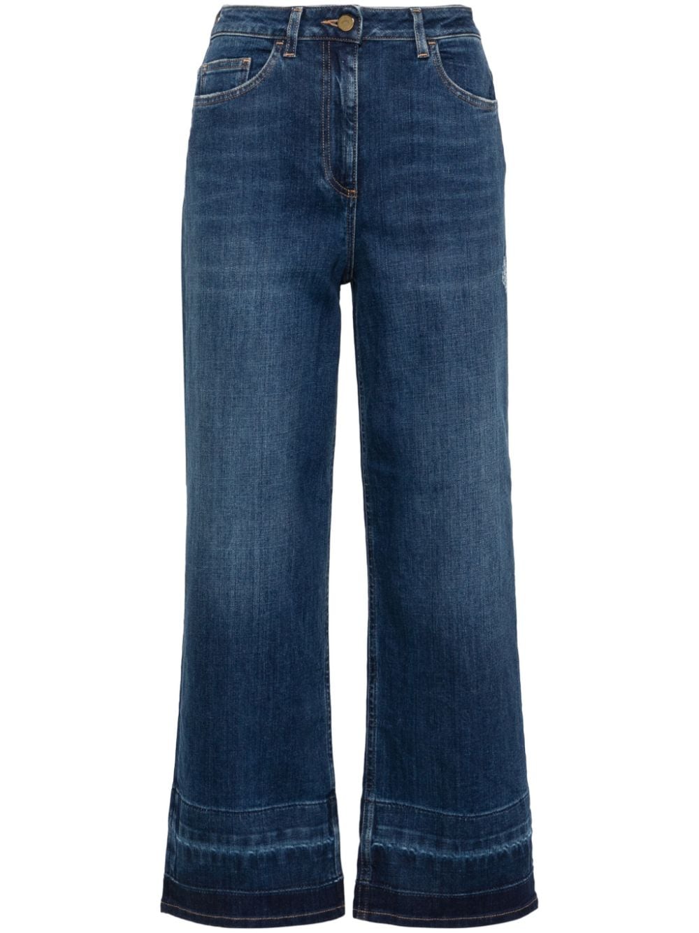 Elisabetta Franchi Jeans met wijde pijpen - Blauw