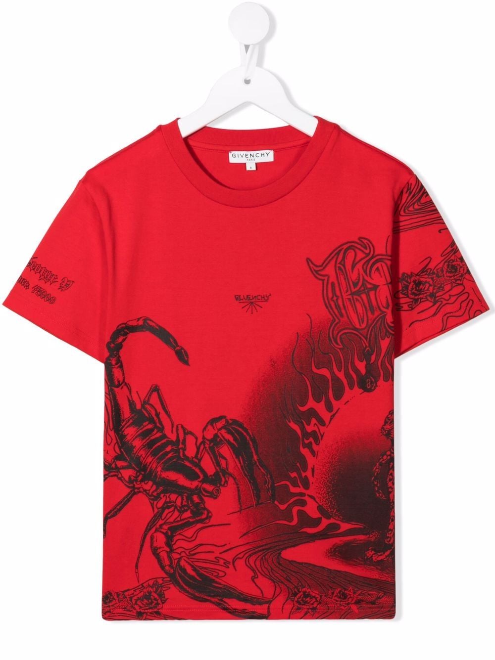 Givenchy Kids T-shirt met grafische print - Rood