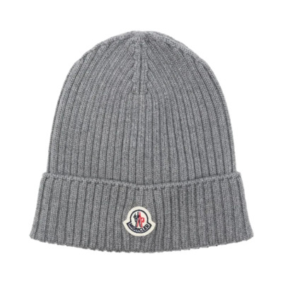 Grijze Kinder Beanie Muts Moncler , Gray , Heren