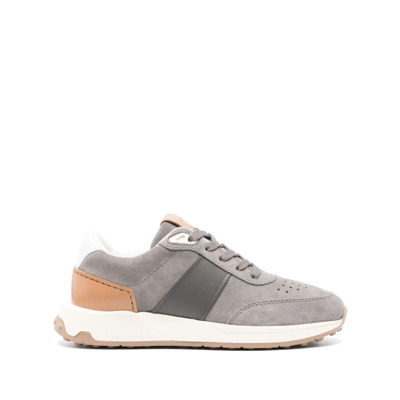 Grijze Suède Sneakers Tod's , Gray , Heren