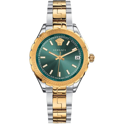 Groene Dames Quartz Horloge Roestvrij Staal Versace , Multicolor , Dames