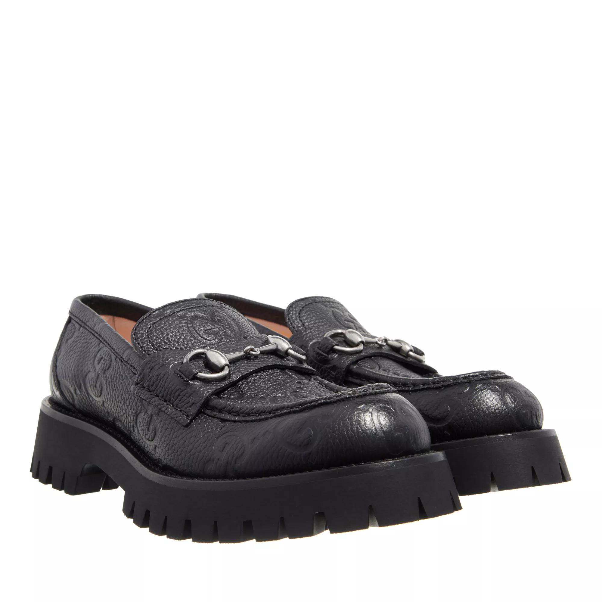 Gucci Loafers & ballerina schoenen - GG Lug Loafers in zwart