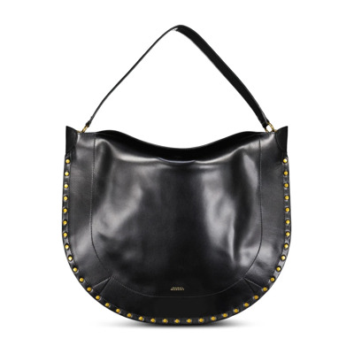 Leren Hobo Tas met Studs Isabel Marant , Black , Dames