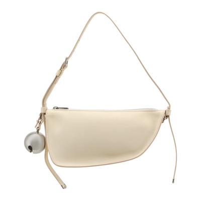 Leren Shield Sling Tas Burberry , Beige , Dames