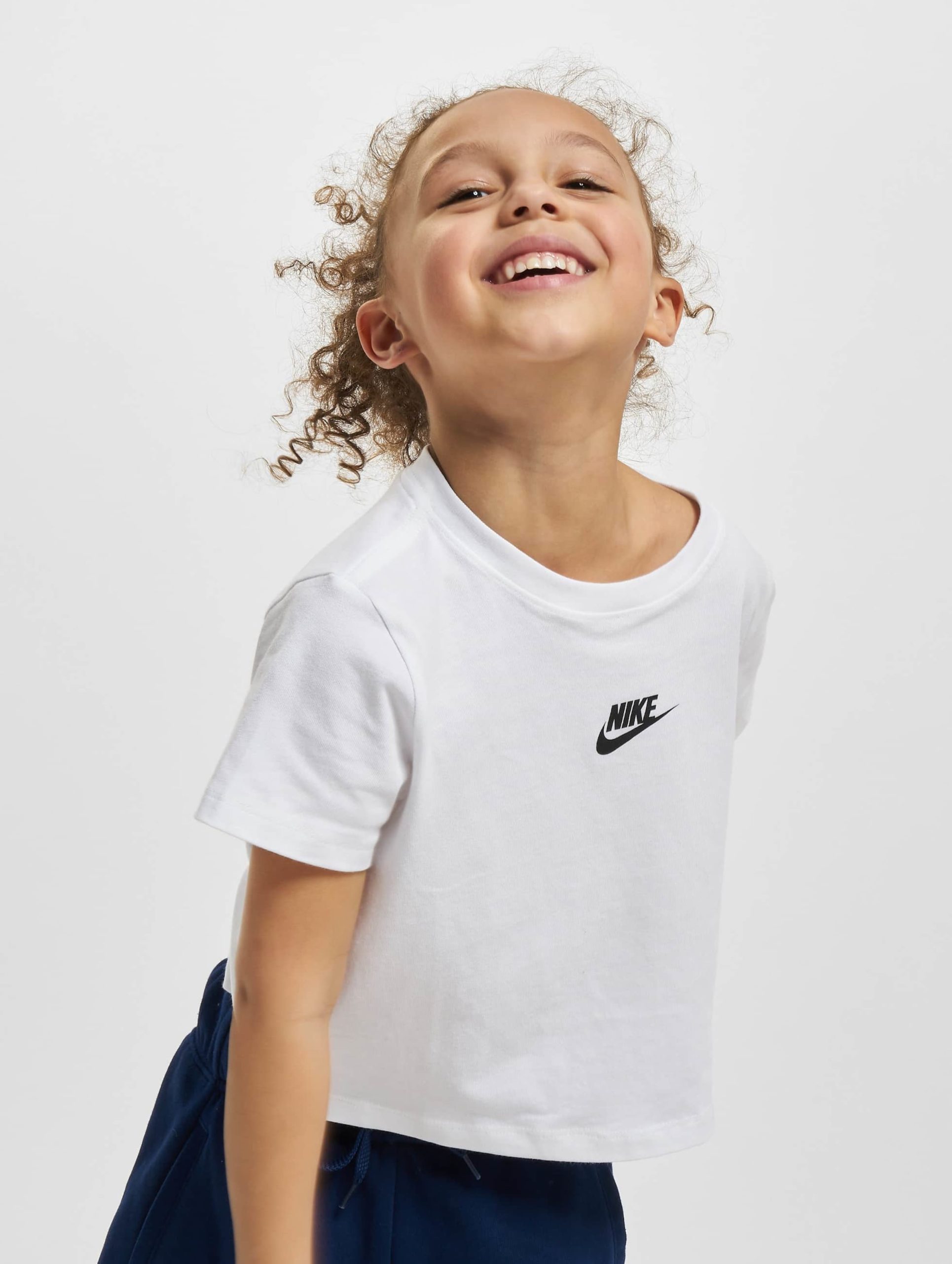 Nike NSW Repeat Crop T-Shirt Kinder,Unisex op kleur wit, Maat XL