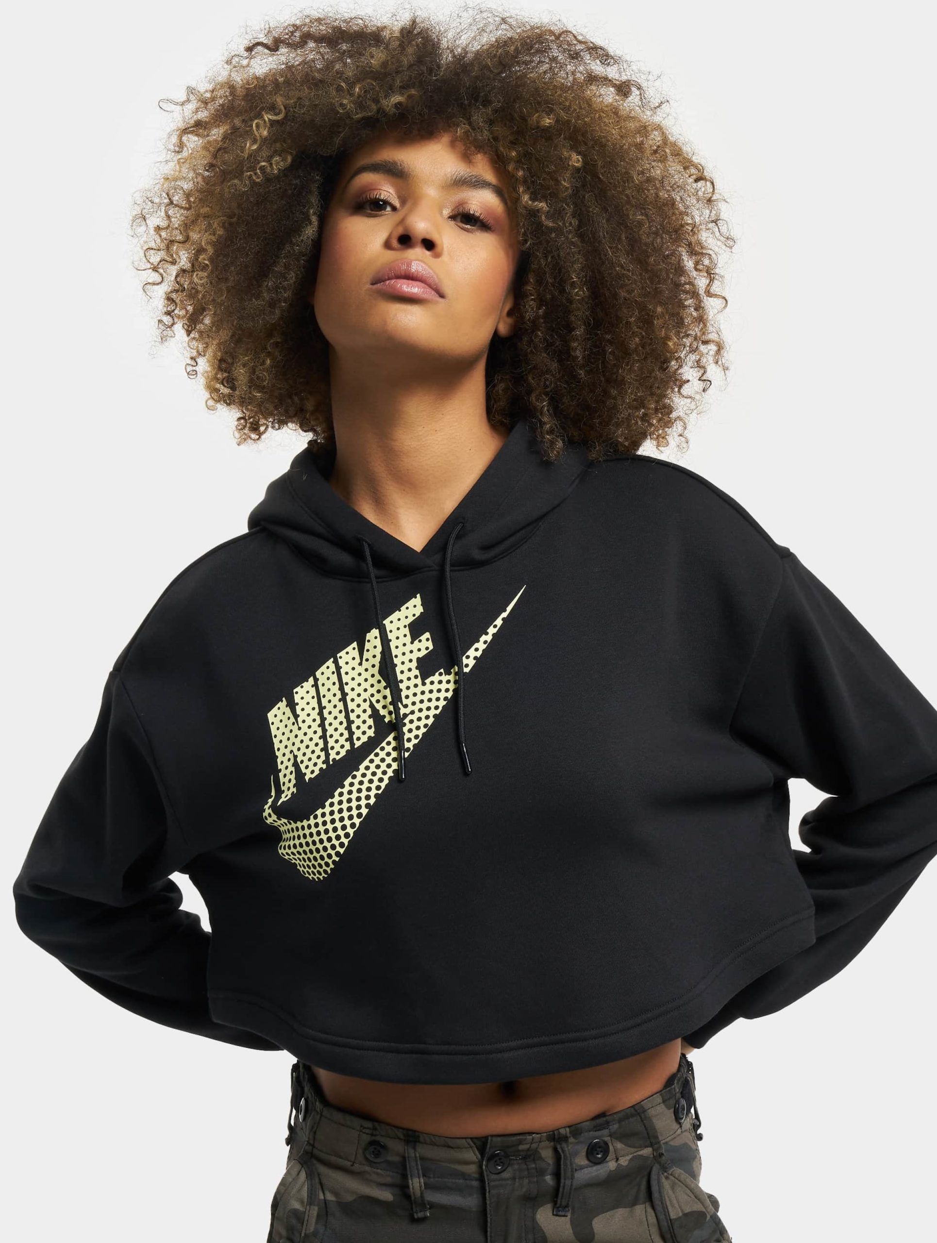 Nike W Nsw Fleece Hoodie Frauen,Unisex op kleur zwart, Maat L