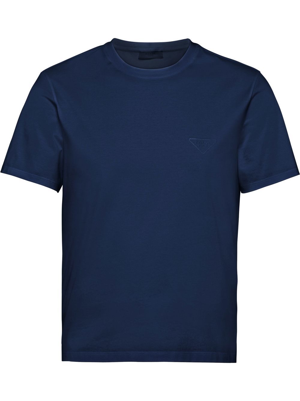 Prada T-shirt met geborduurd logo - Blauw