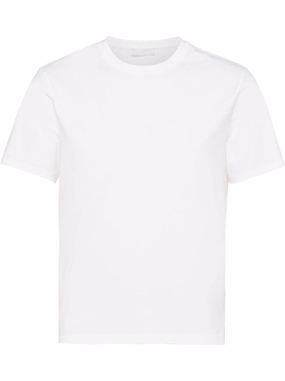 Prada T-shirt met geborduurd logo - Wit