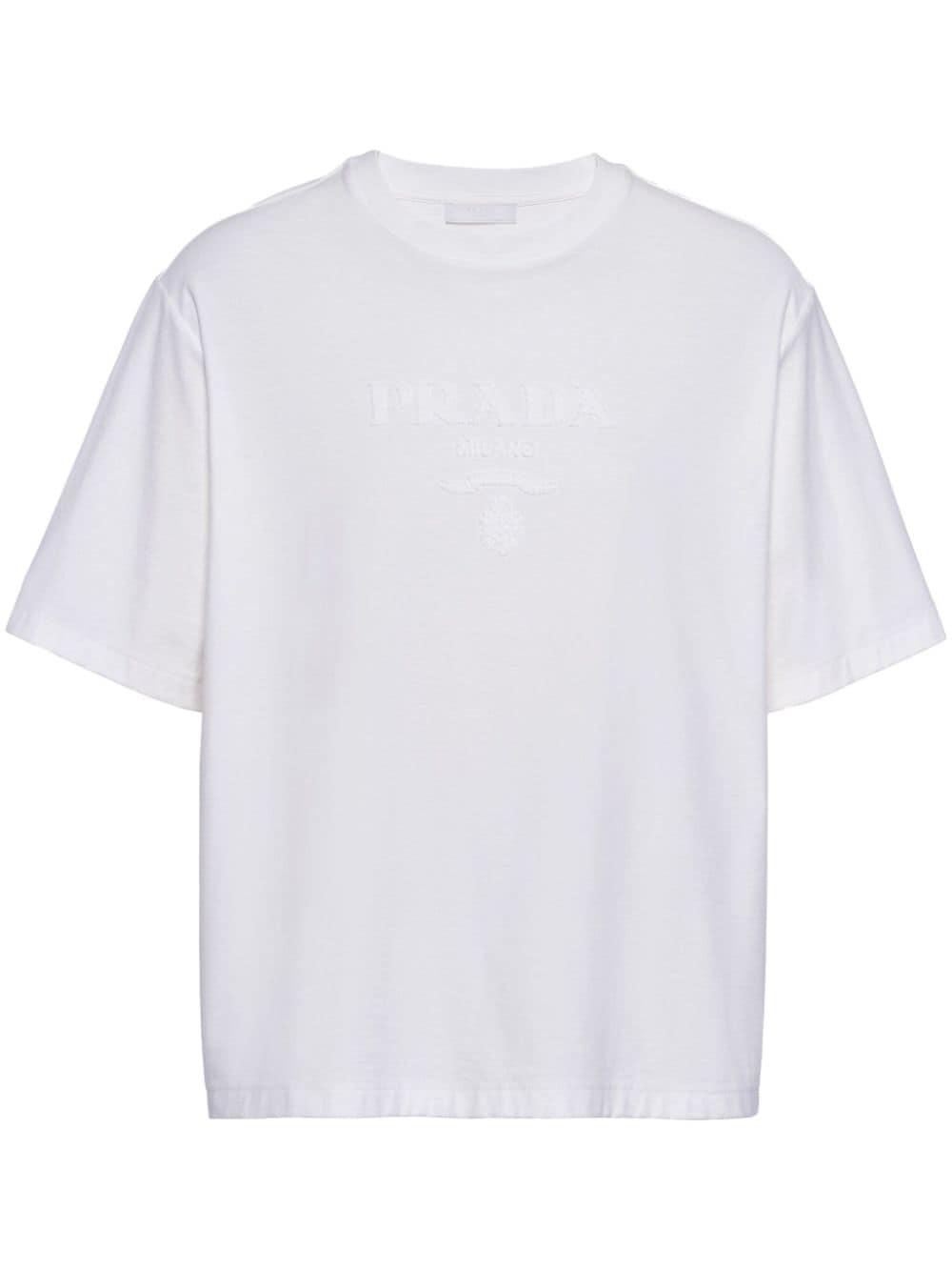 Prada T-shirt met logo-applicatie - Wit