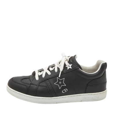 Pre-owned Leather sneakers Dior Vintage , Black , Dames