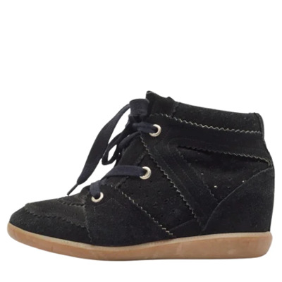 Pre-owned Suede sneakers Isabel Marant Pre-owned , Black , Dames