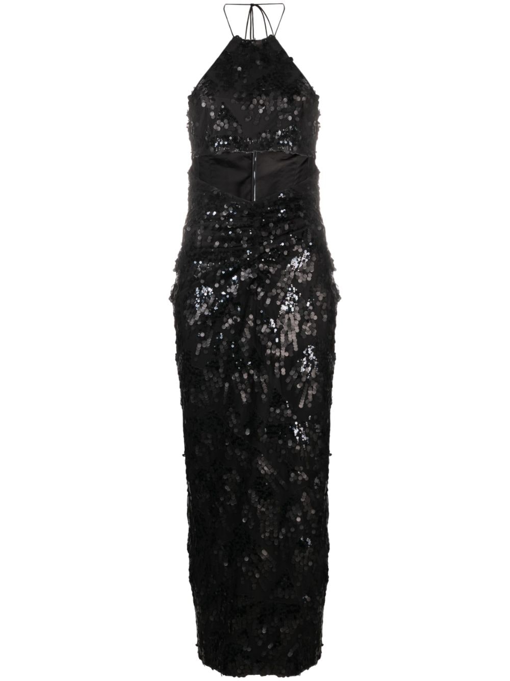 ROTATE BIRGER CHRISTENSEN Midi-jurk met pailletten - Zwart