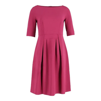 Roze Geplooide Jurk van Triacetaat Max Mara , Pink , Dames