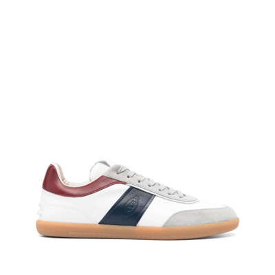 Sneakers van suèdeleer met reliëflogo Tod's , White , Heren