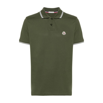 Stijlvolle Polo Shirt voor Mannen Moncler , Green , Heren