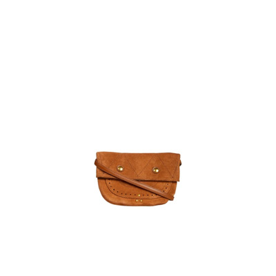 Tabac Leren Clutch Tas Jérôme Dreyfuss , Brown , Dames