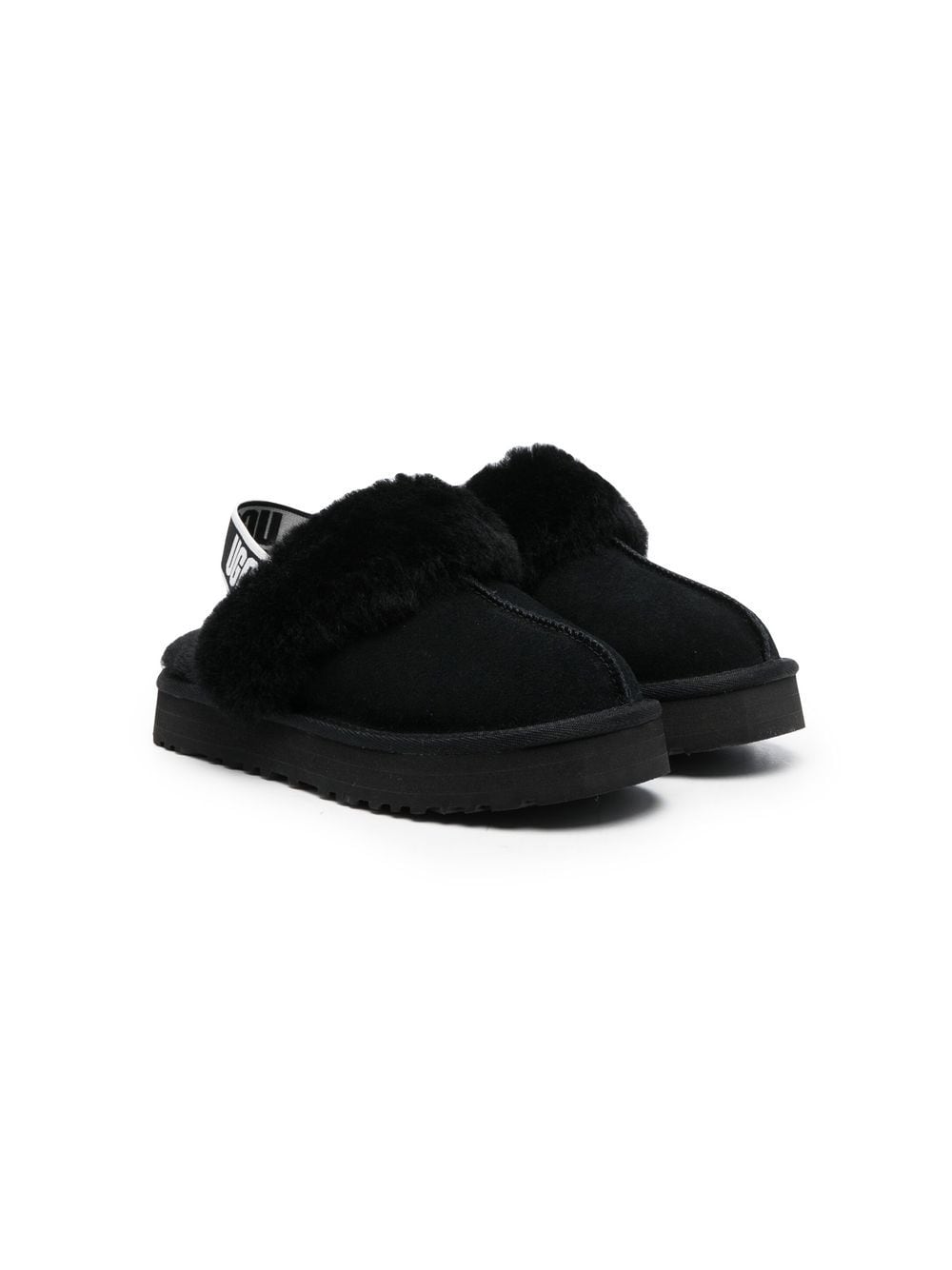 UGG Kids Funkette slingback slippers - Zwart