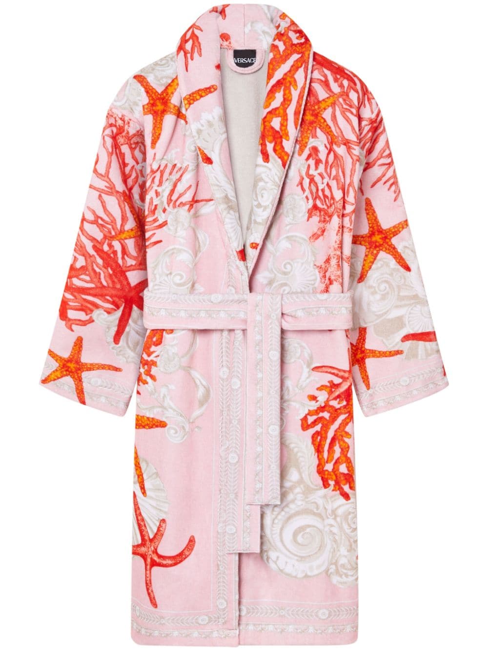 Versace Katoenen badjas met zeeprint - Roze