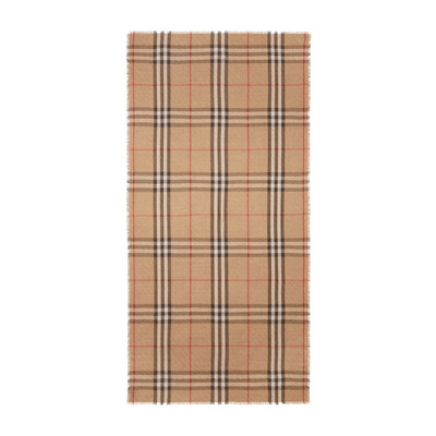 Vintage Check Fijngebreide Sjaal Burberry , Beige , Heren