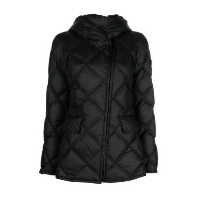 Zwarte Diamond-Quilted Jas Peuterey , Black , Dames