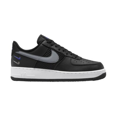 Zwarte Leren Sneakers AIR Force 1'07 Nike , Black , Heren