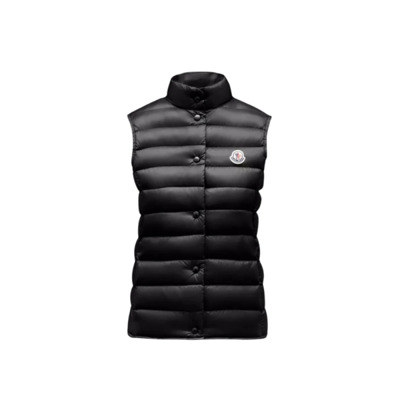 Zwarte Mouwloze Liane Nylon Puffer Moncler , Black , Dames