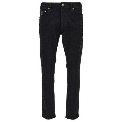 Zwarte Slim Fit Jeans voor Heren Versace Jeans Couture , Black , Heren