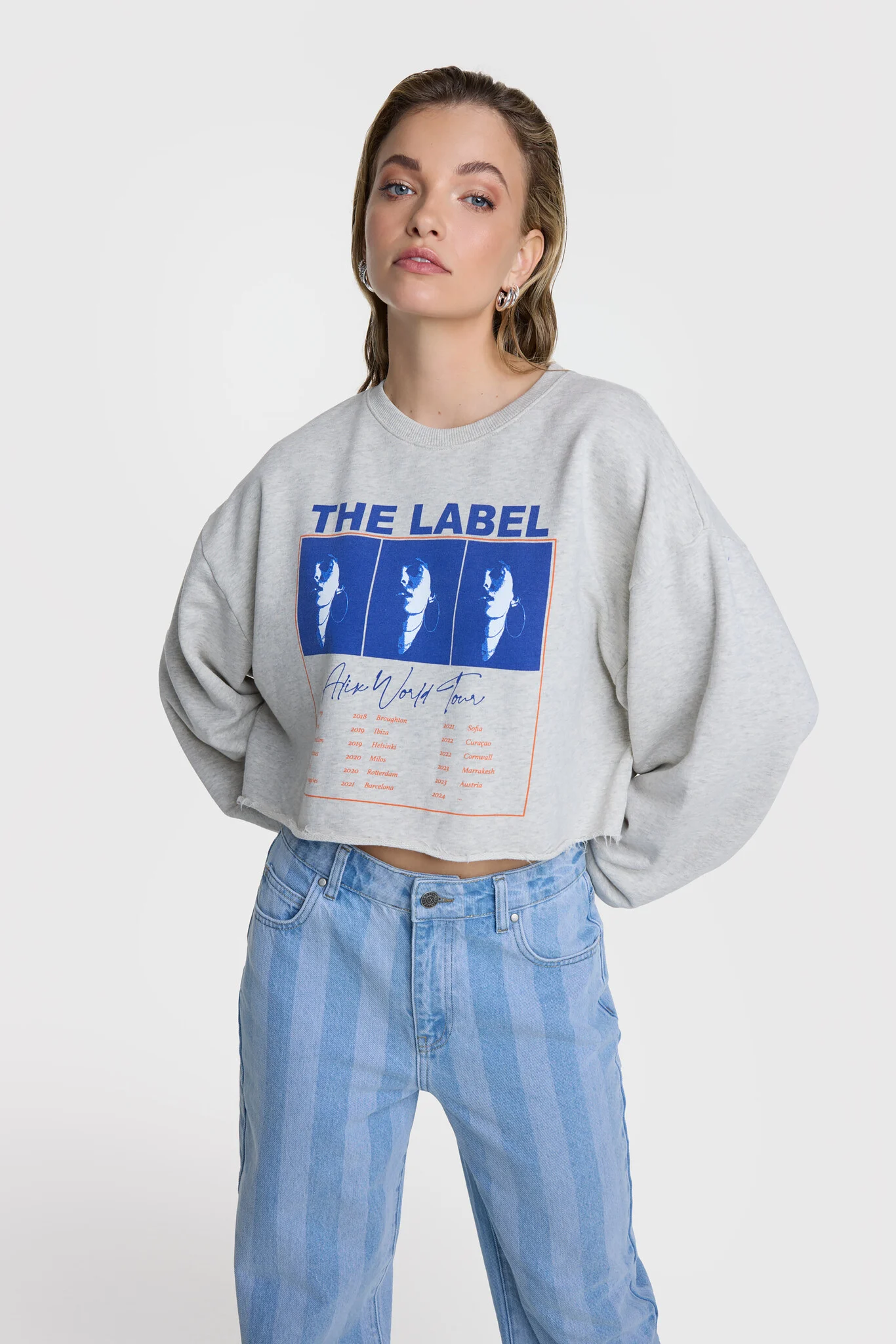 Alix The Label 2407894708 cropped world tour sweater