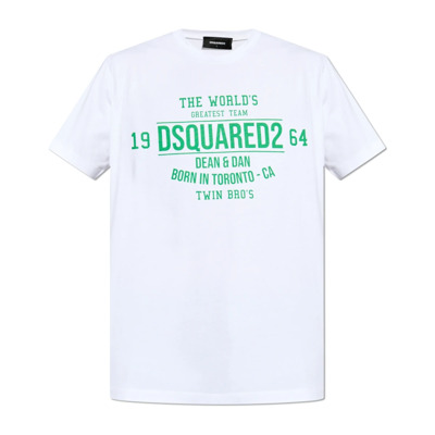 Bedrukt T-shirt Dsquared2 , White , Heren