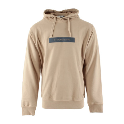 Beige Katoenen Trui voor Heren Stone Island , Beige , Heren