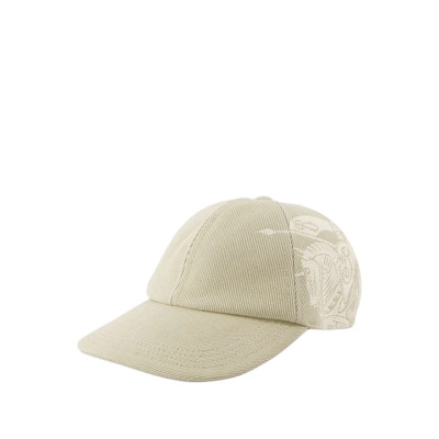 Beige Twill Cap - Synthetisch Materiaal Burberry , Beige , Unisex