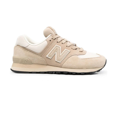 Beige/Off White Sneakers Logo Rubberen zool New Balance , Beige , Heren