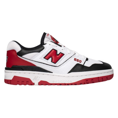 Beperkte Editie 550 Wit Rood Zwart New Balance , Multicolor , Heren